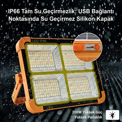 Güneş Enerjili LED Projektör