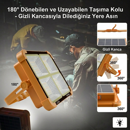 Güneş Enerjili LED Projektör